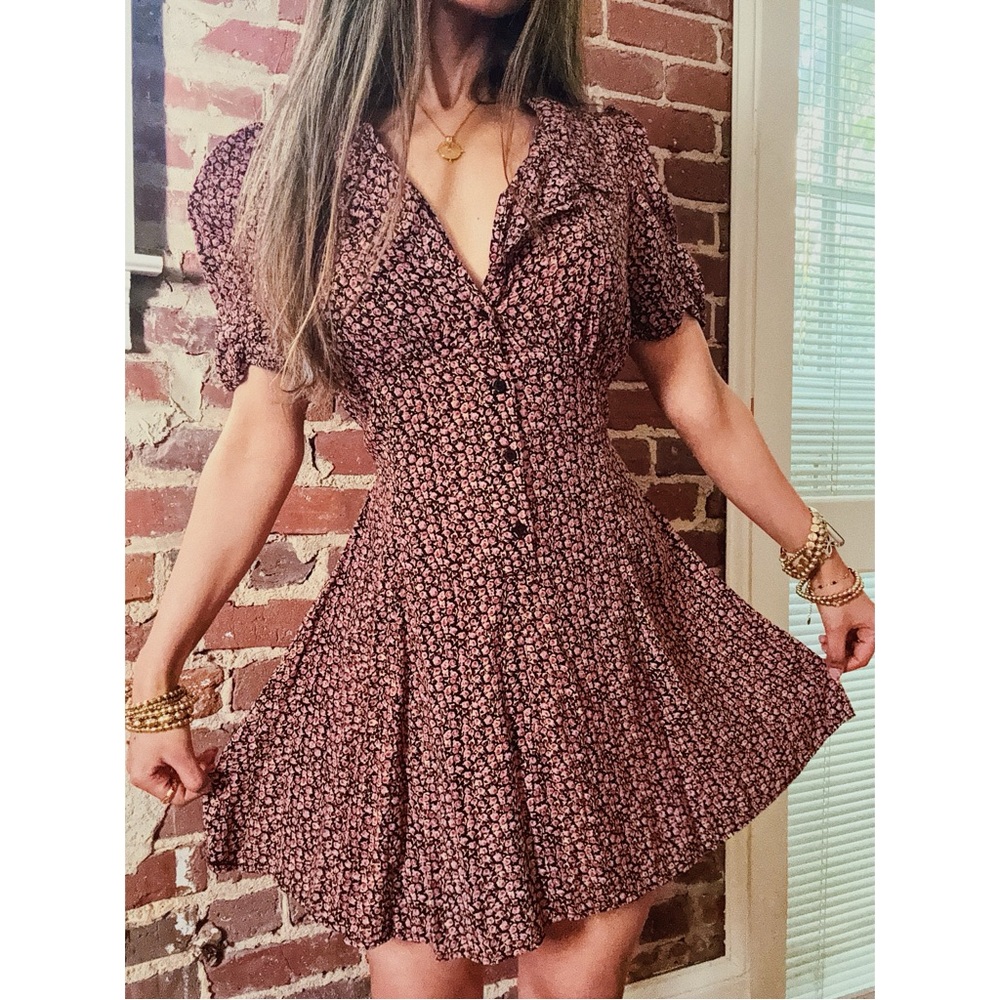 Urban Outfitters Crowley Collared Floral Mini